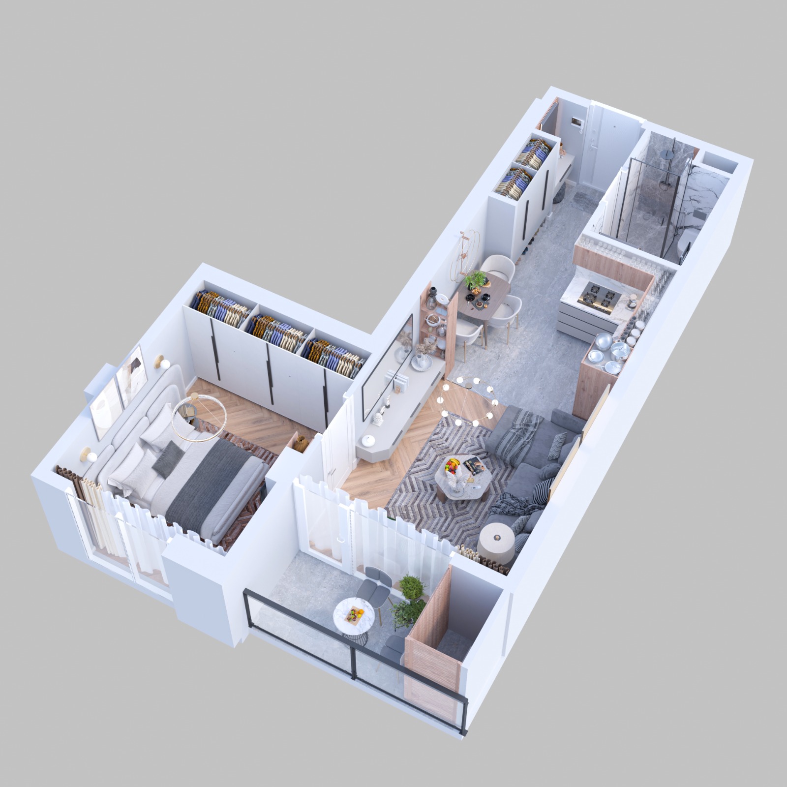 3D ჭრილი · ვიზუალიზაცია